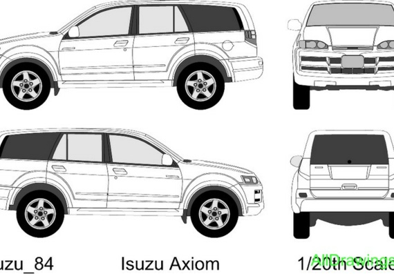 Isuzu Axiom (Исузу Аксиом) - чертежи (рисунки) автомобиля
